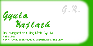 gyula majlath business card